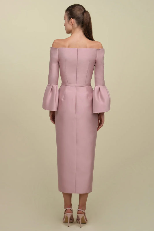 Off-Shoulder Midi Dress