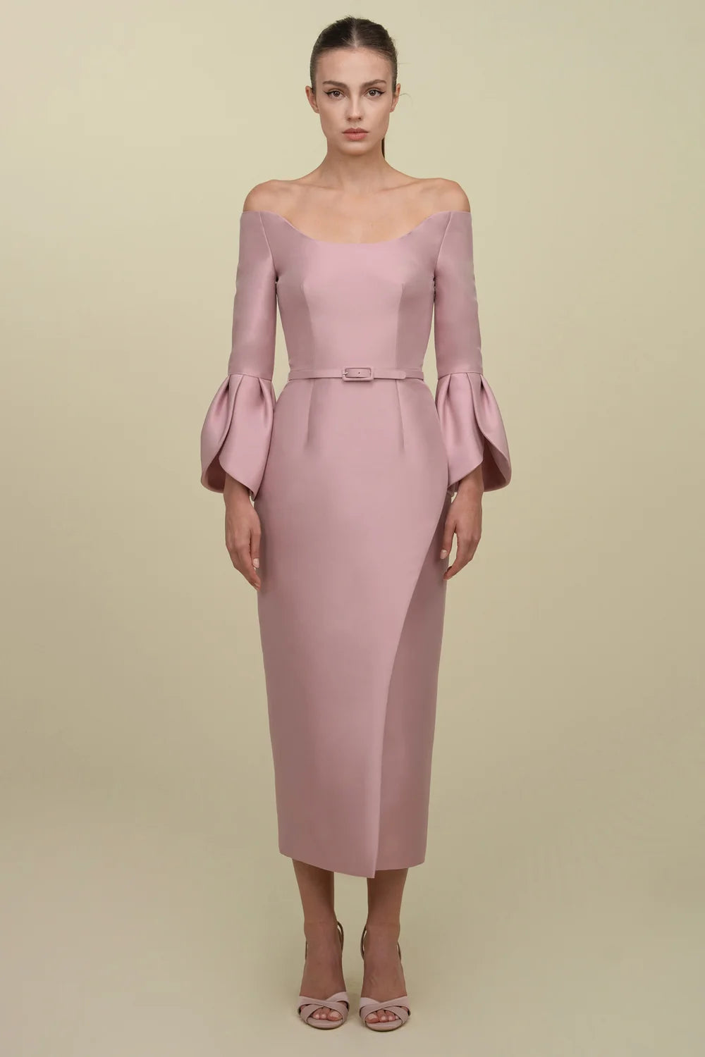 Off-Shoulder Midi Dress