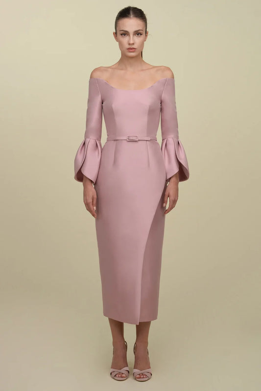 Off-Shoulder Midi Dress