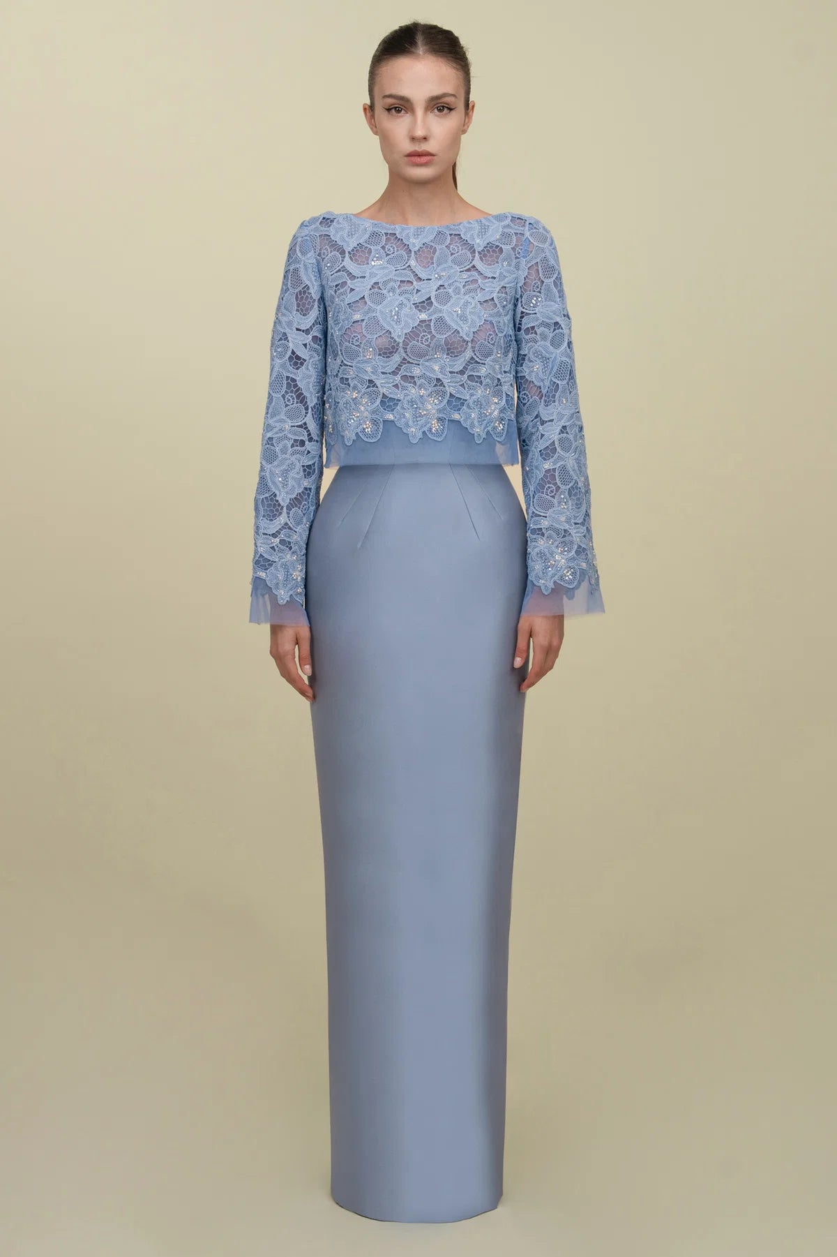Lace Top & Mikado Skirt