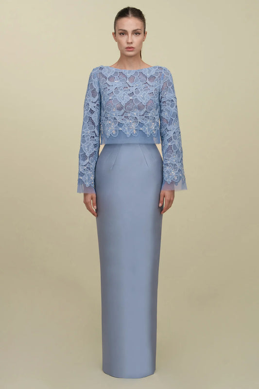 Lace Top & Mikado Skirt