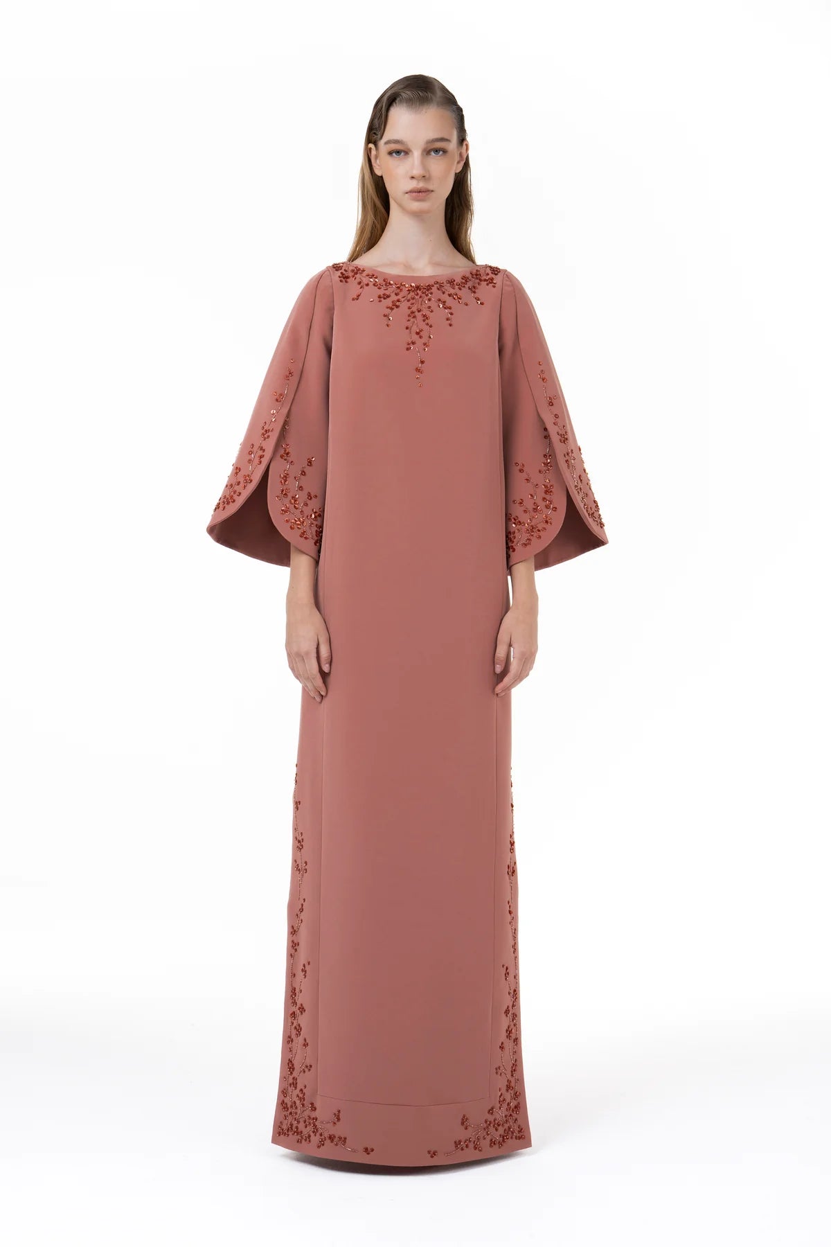 Beaded Column Gown