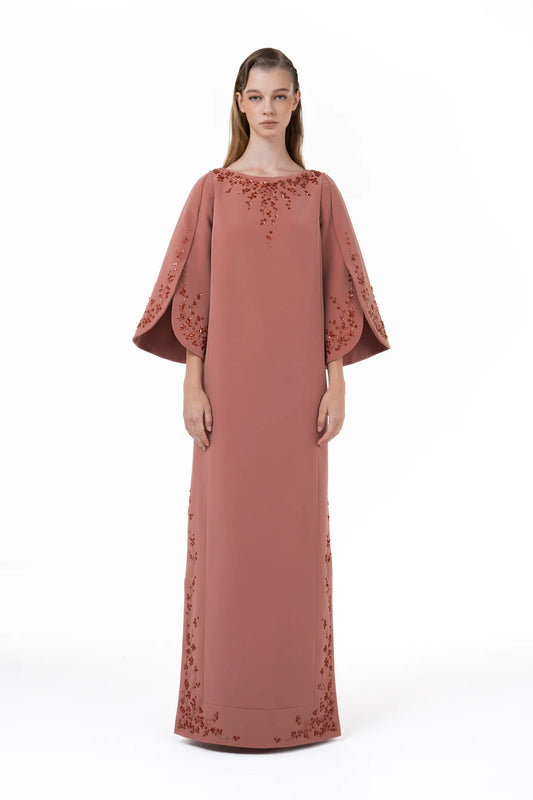 Beaded Column Gown