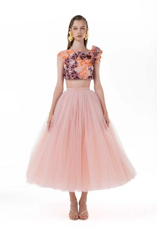 Crop Top and Tulle Skirt