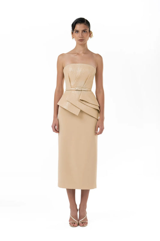 Strapless Midi Dress