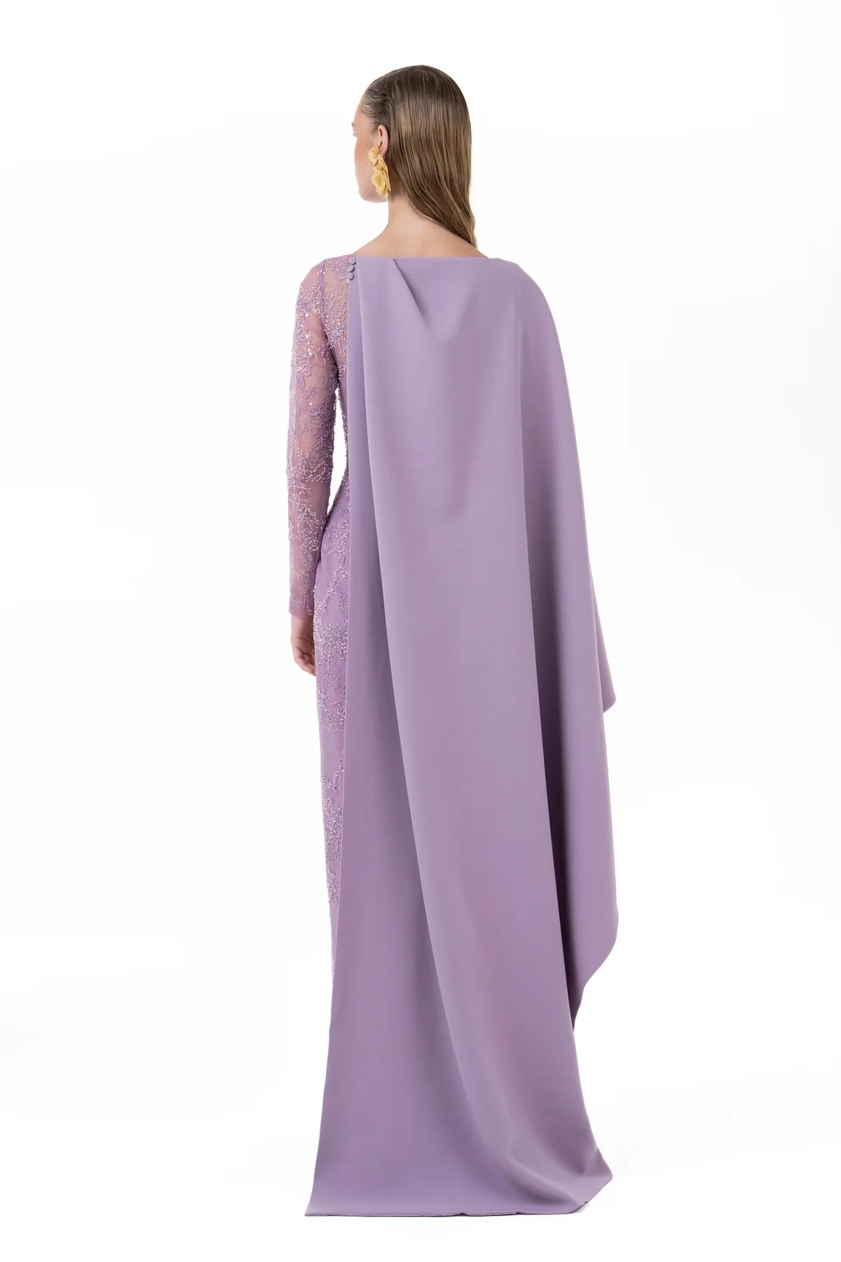 Asymmetrical Draped Gown