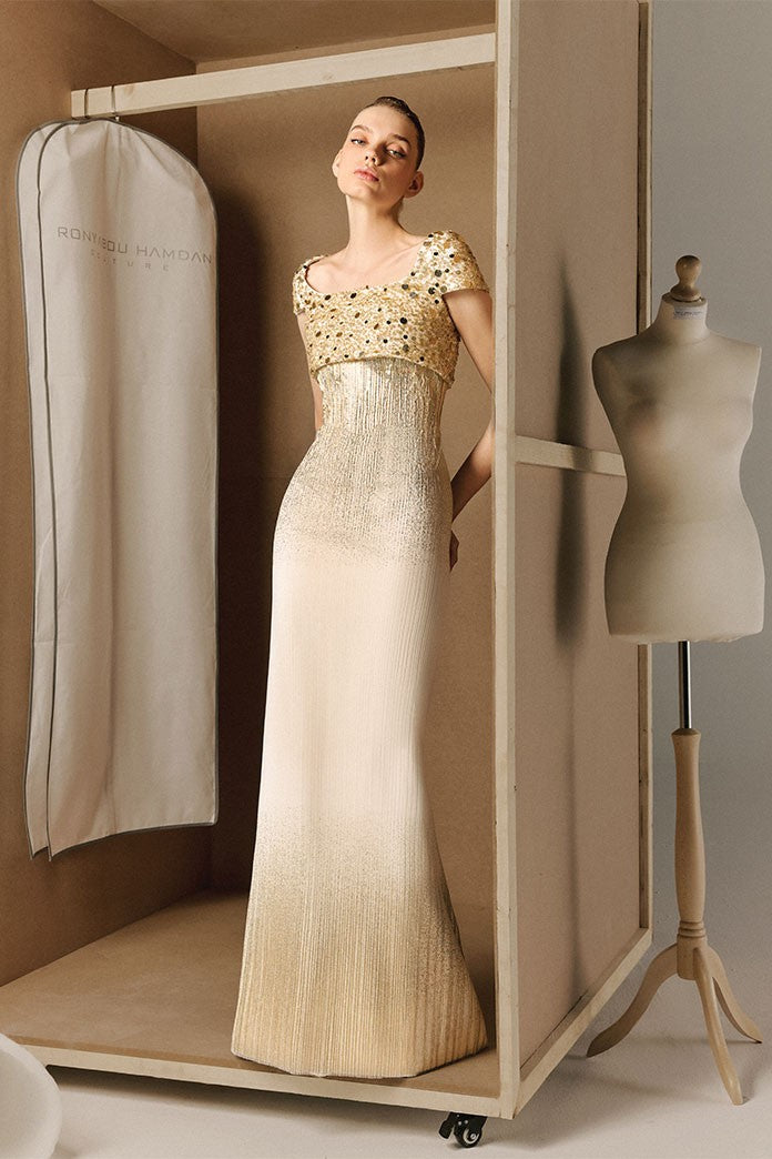 Gown with Beaded Bolero