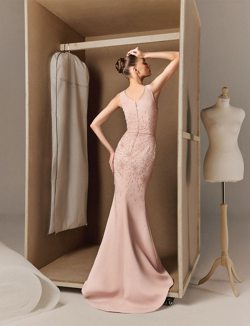 Embroidered Mermaid Gown