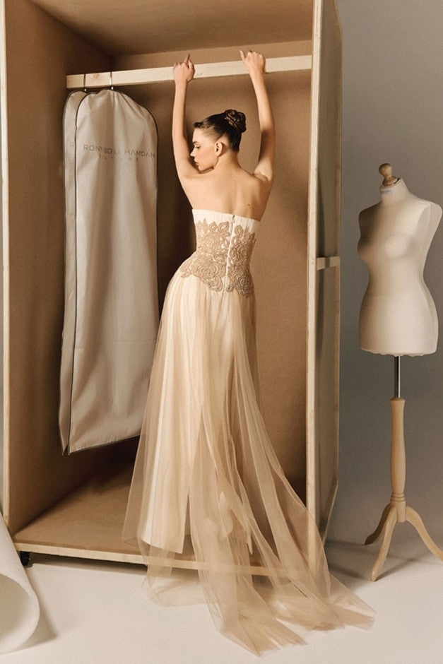 Strapless Flow Gown