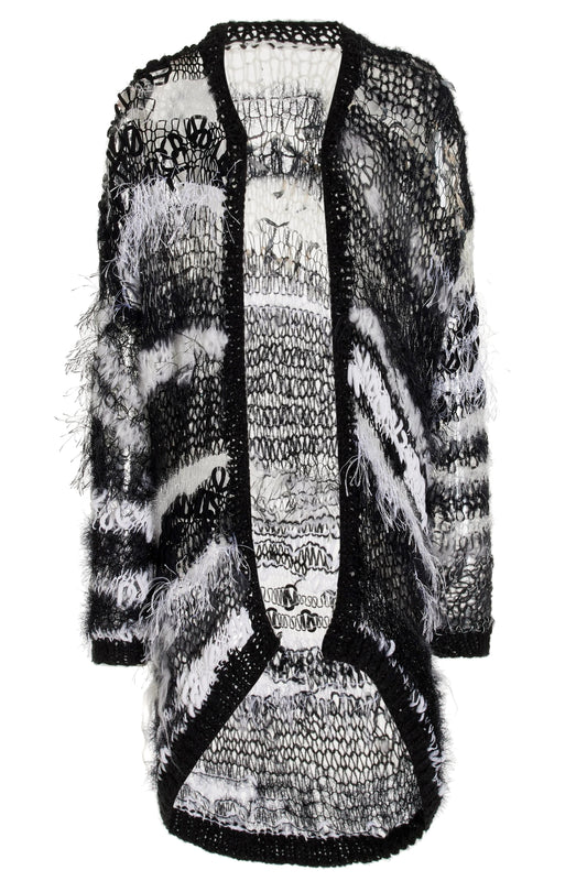 Oversize Loose Hand-Knit Cardigan