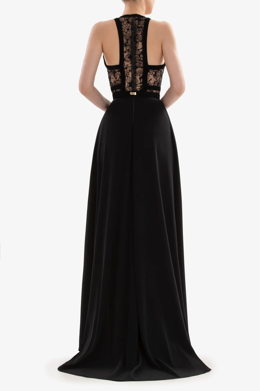 Lace Halter Neck Gown