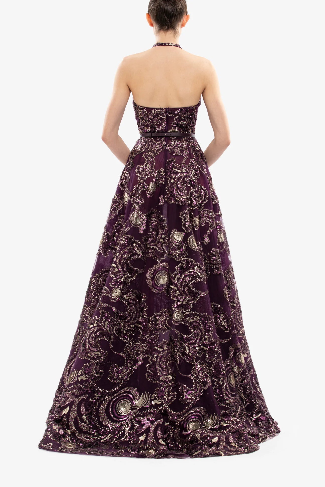 Sleeveless Embroidered Long Dress