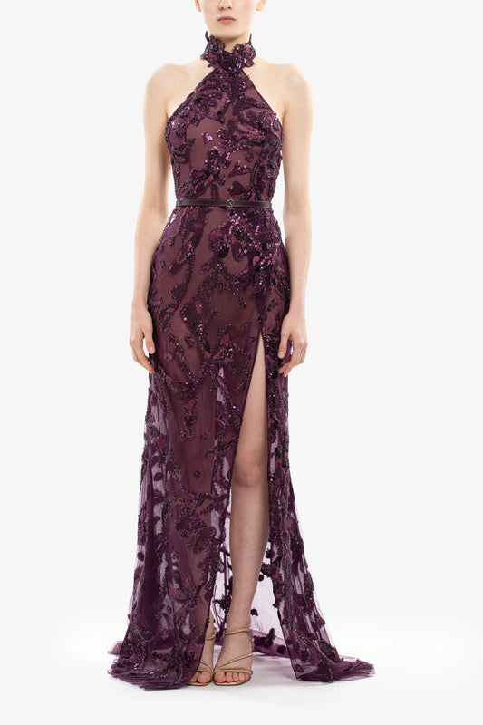 Sleeveless Halter Neck Dress