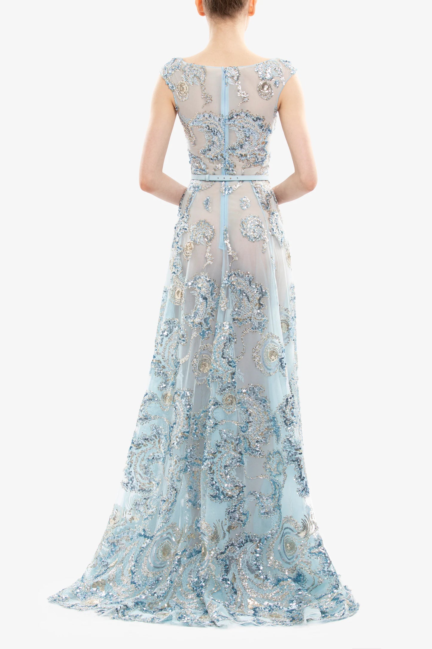 Sleeveless Embroidered Long Dress