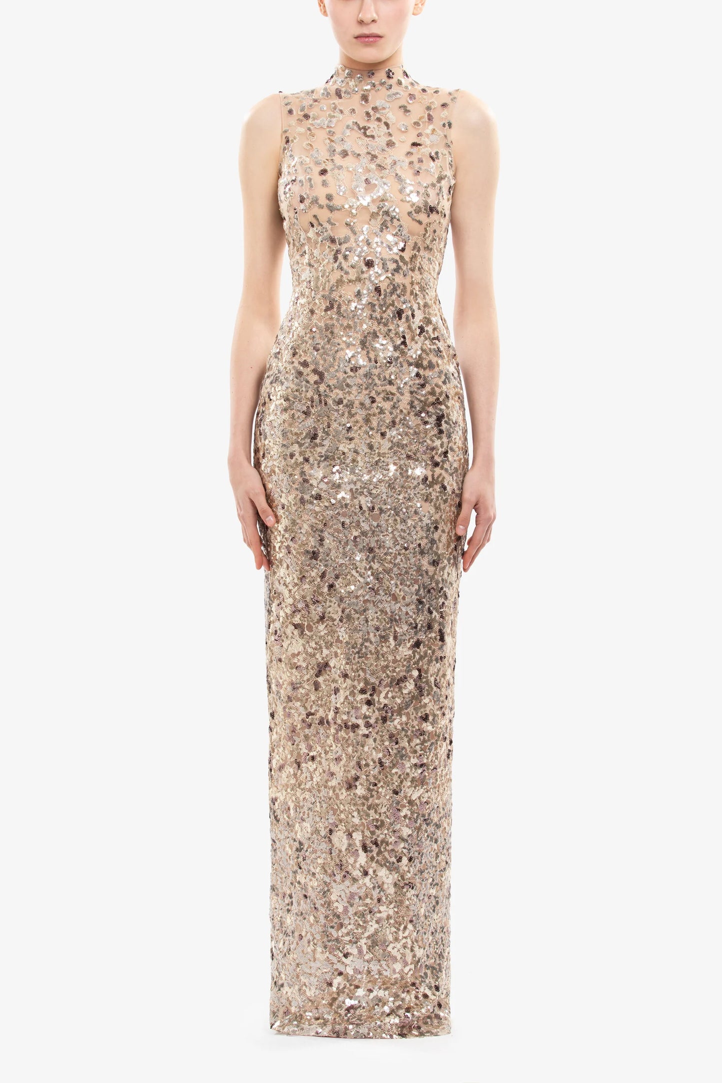 Sleeveless Sequin Long Dress