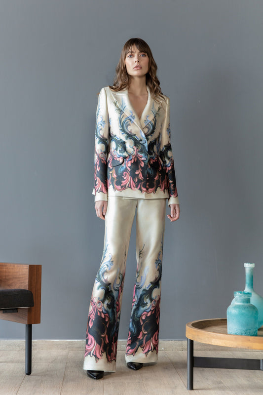 Mikado Pique Jacket with Pants