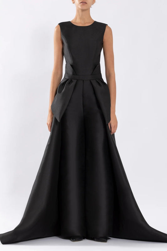 Mikado Jumpsuit with Overskirt