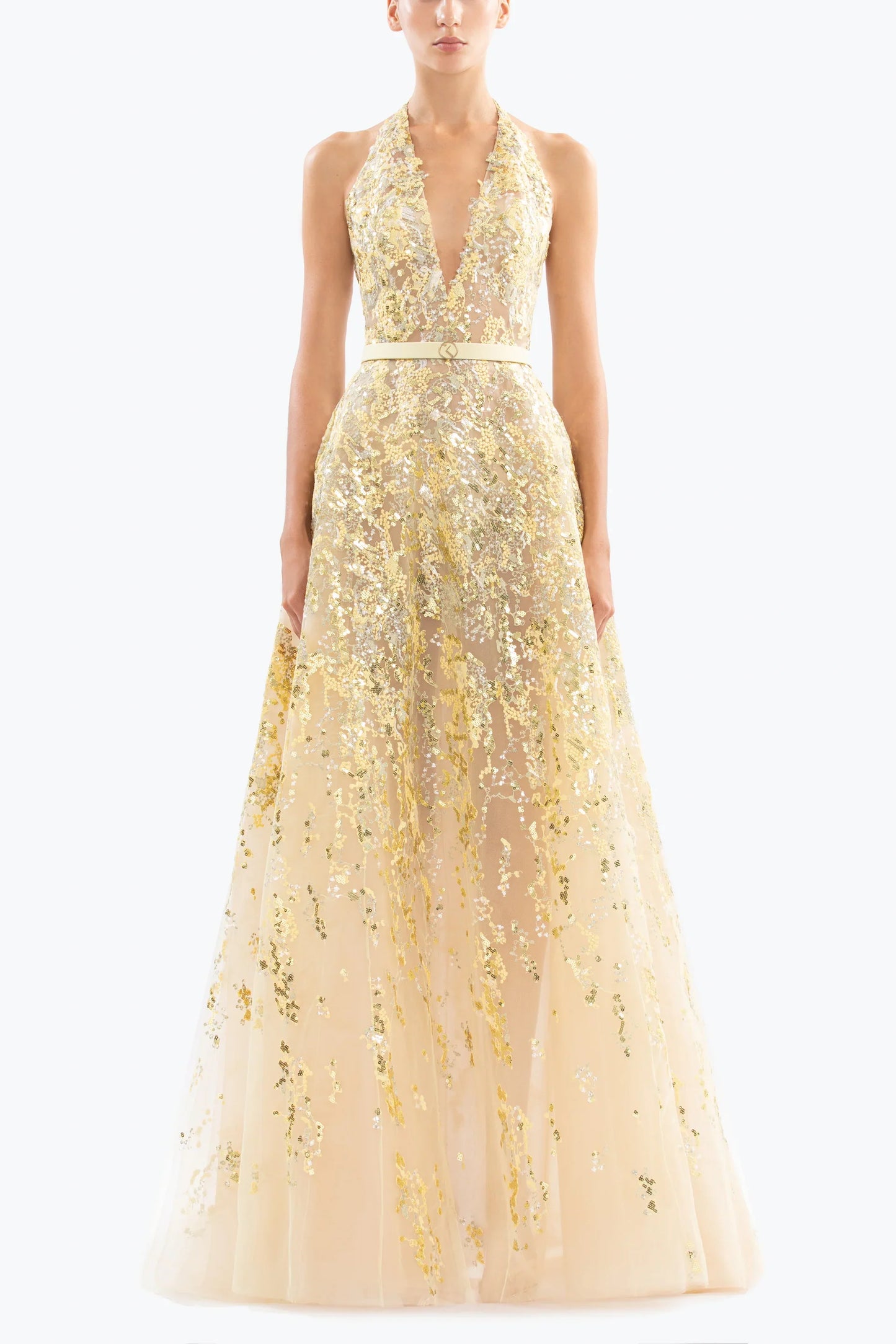 Sleeveless Tulle Gown