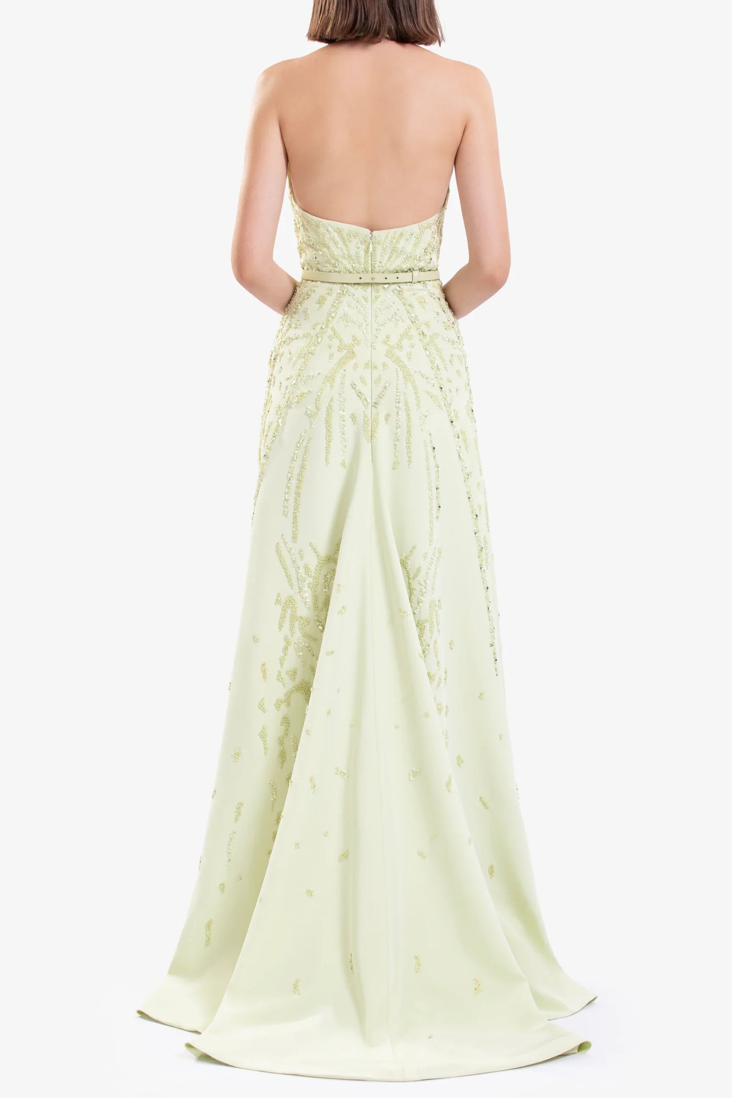 Halter Neck Crepe Dress