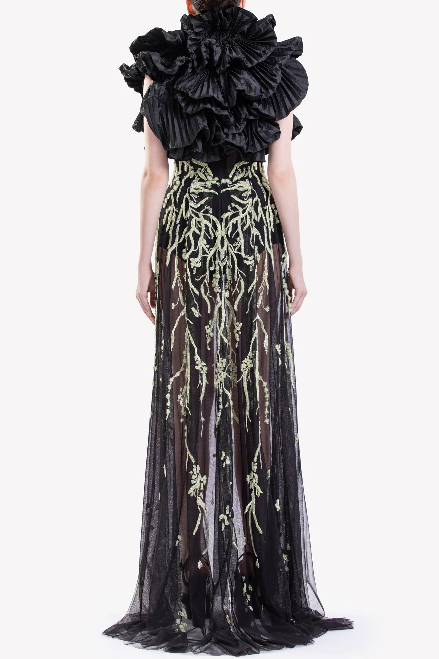 Embroidered Sheer Dress