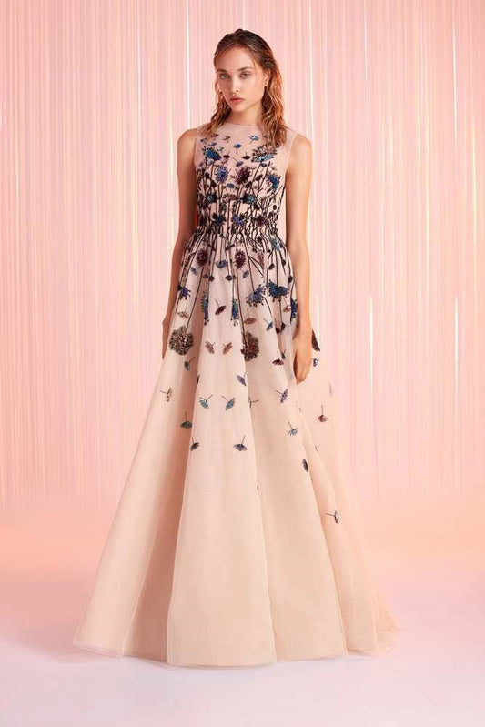 Sleeveless A-Line Gown