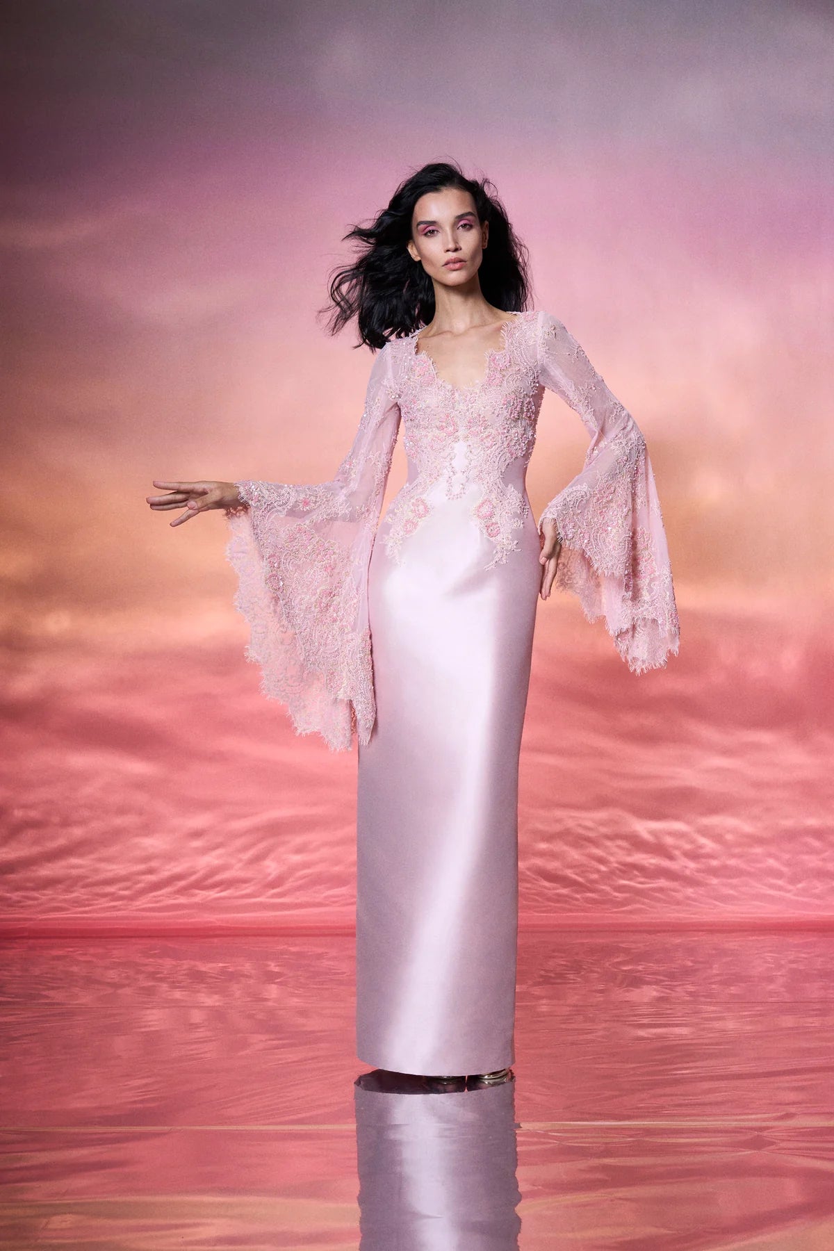 Lace-Embroidered Dress