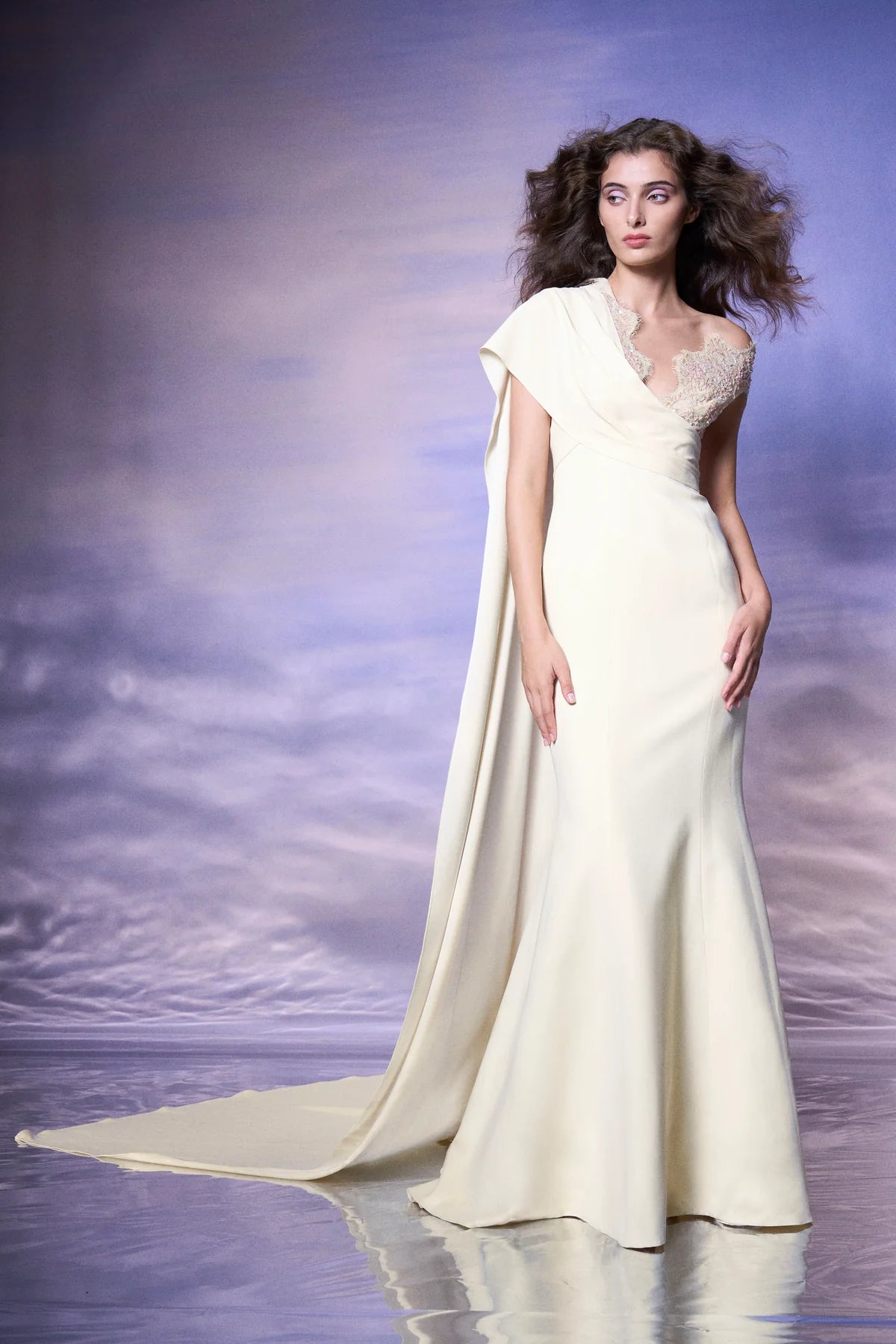 Asymmetrical Draped Gown