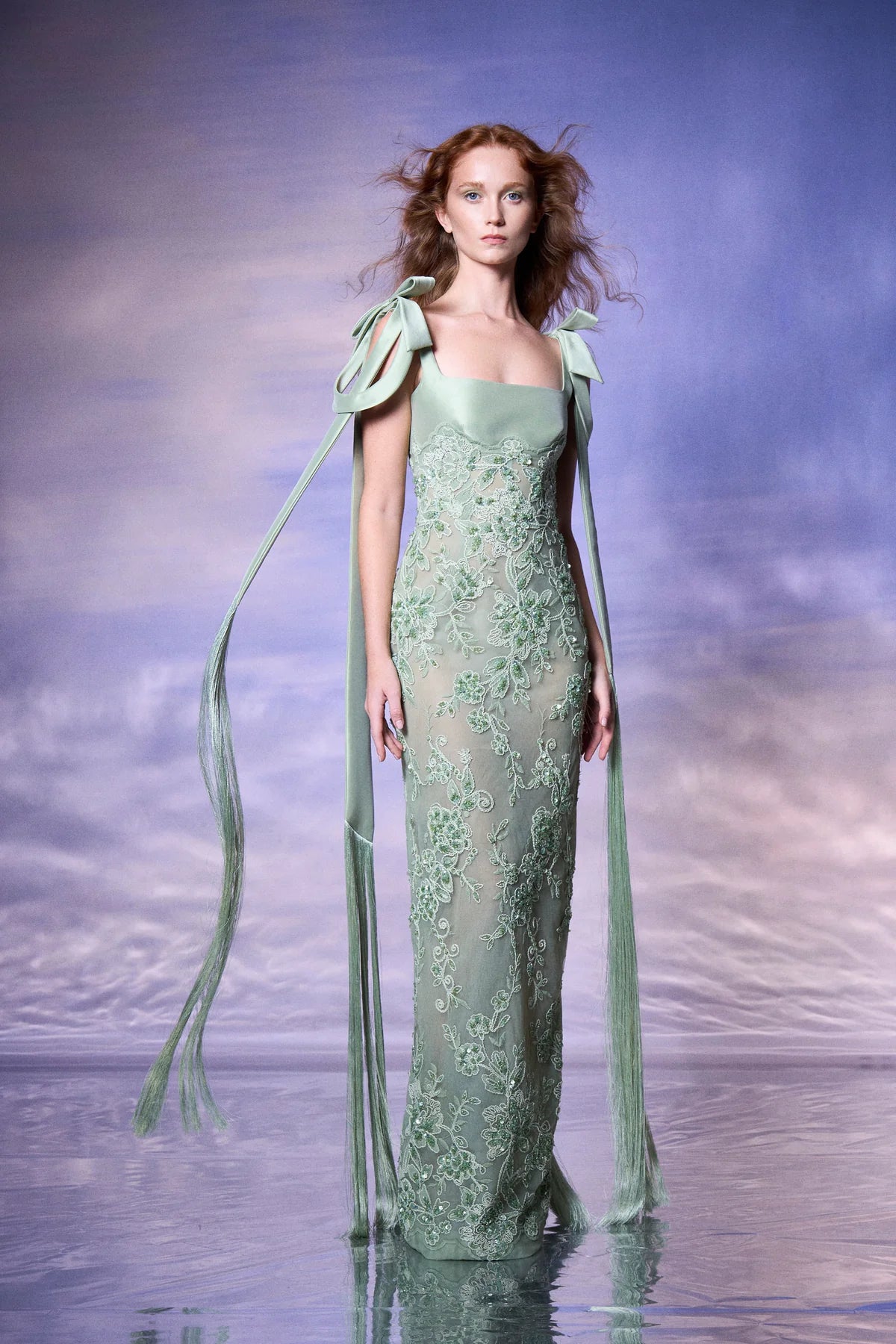Embroidered Dress with Straps