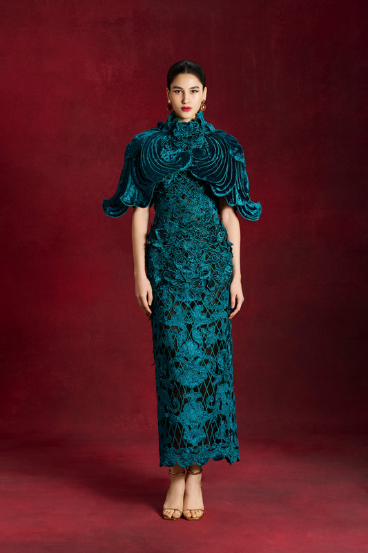 Peony Jade Midi Dress