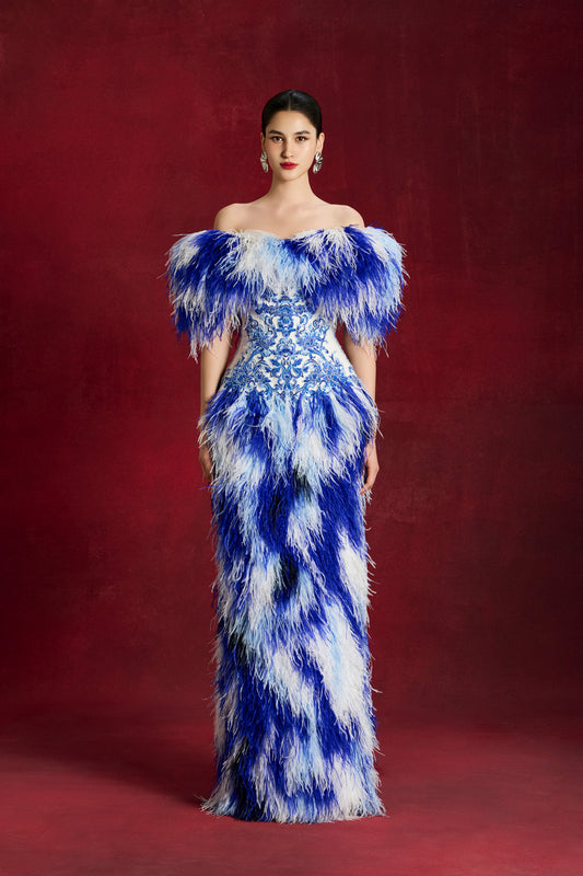 Porcelain Sky Gown