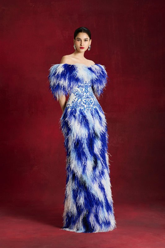 Porcelain Sky Gown