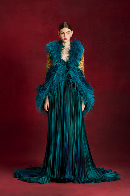 Vestido Majestuoso Pavo Real