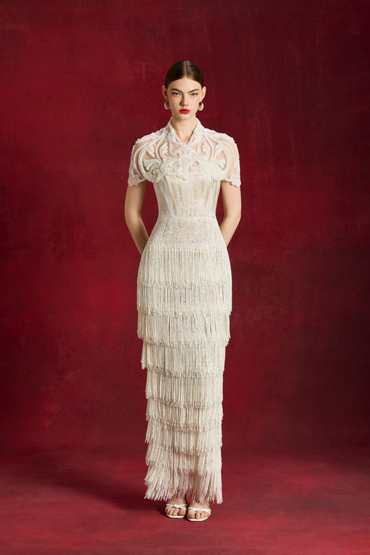 Pearl Flapper Gown