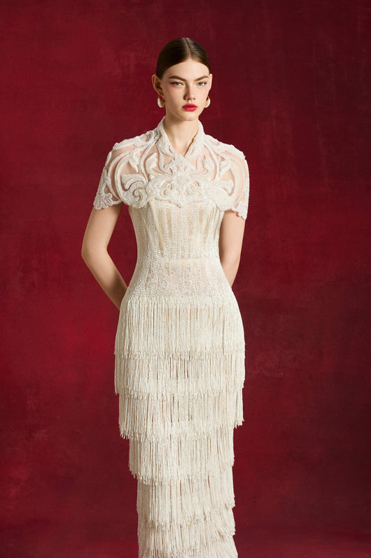 Pearl Flapper Gown