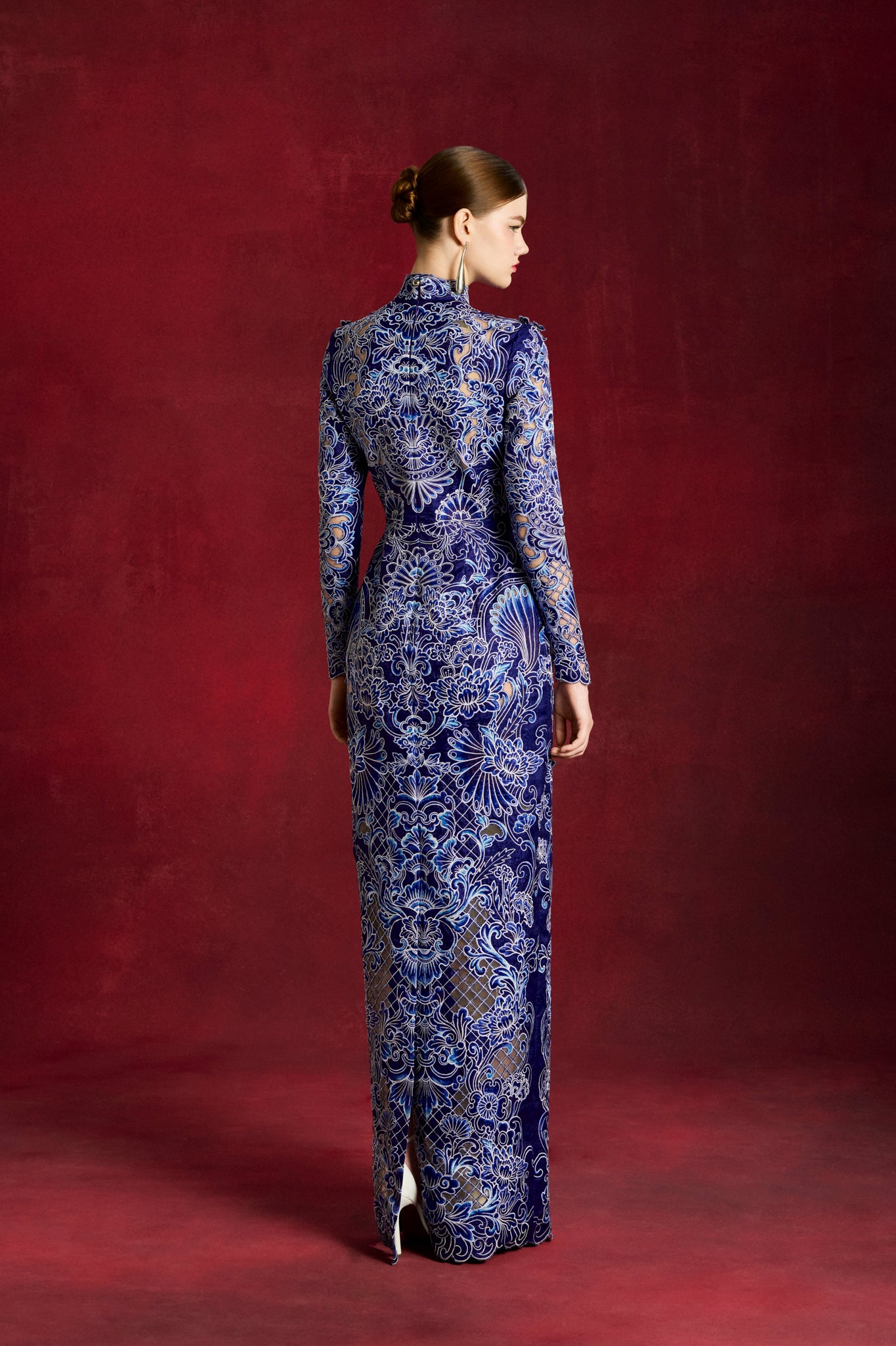Laser-Cut Peony Gown