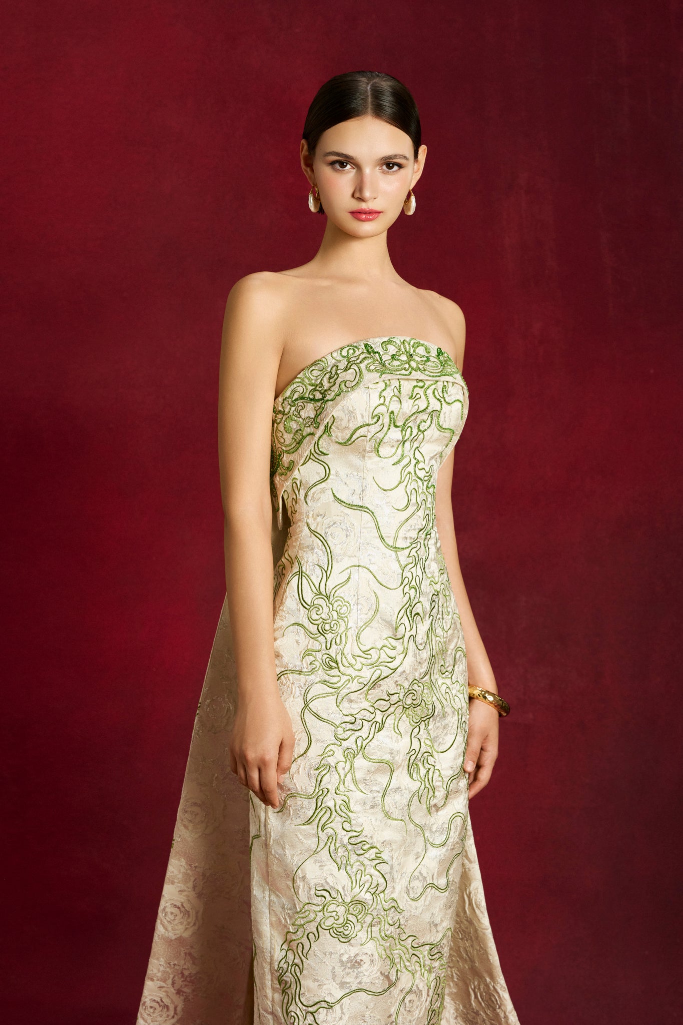 Phoenix Brocade Gown