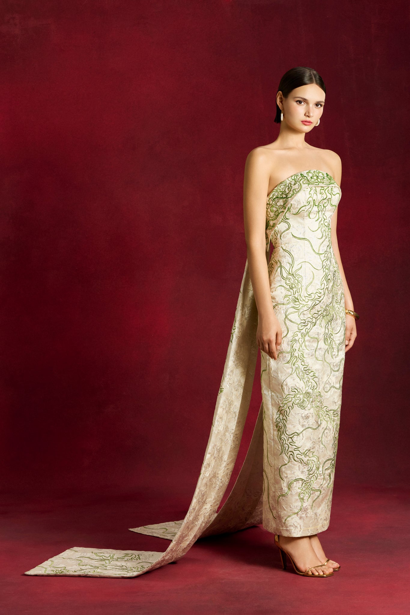 Phoenix Brocade Gown