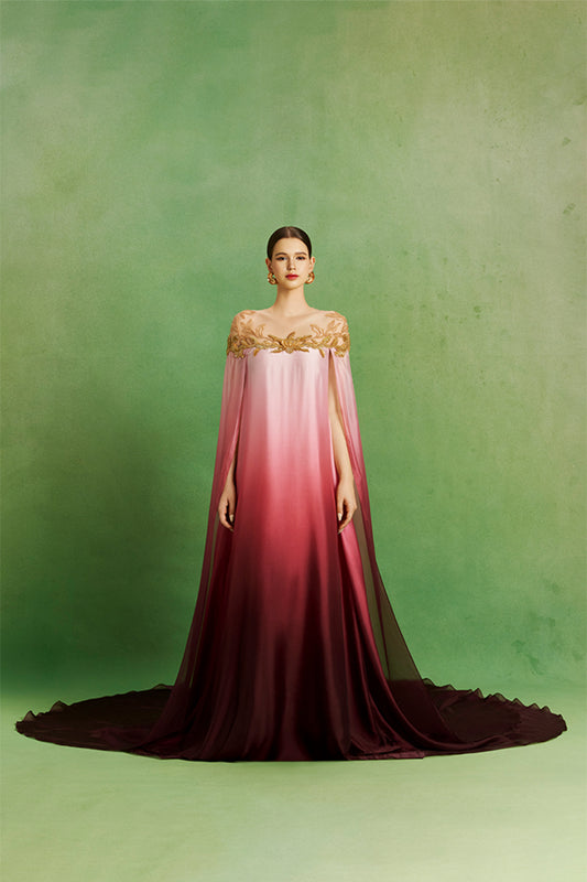 Dusk Rose Ombré Gown