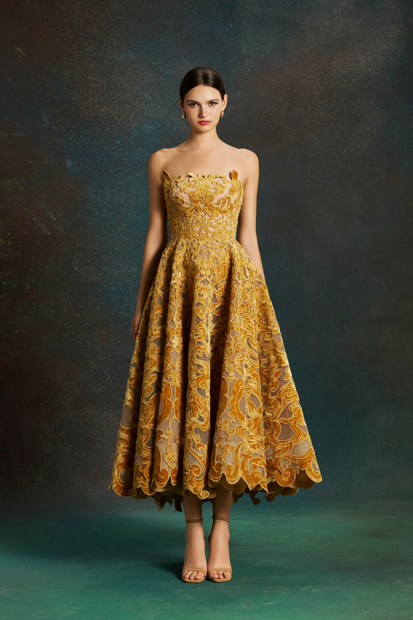 Baroque Midi Dress