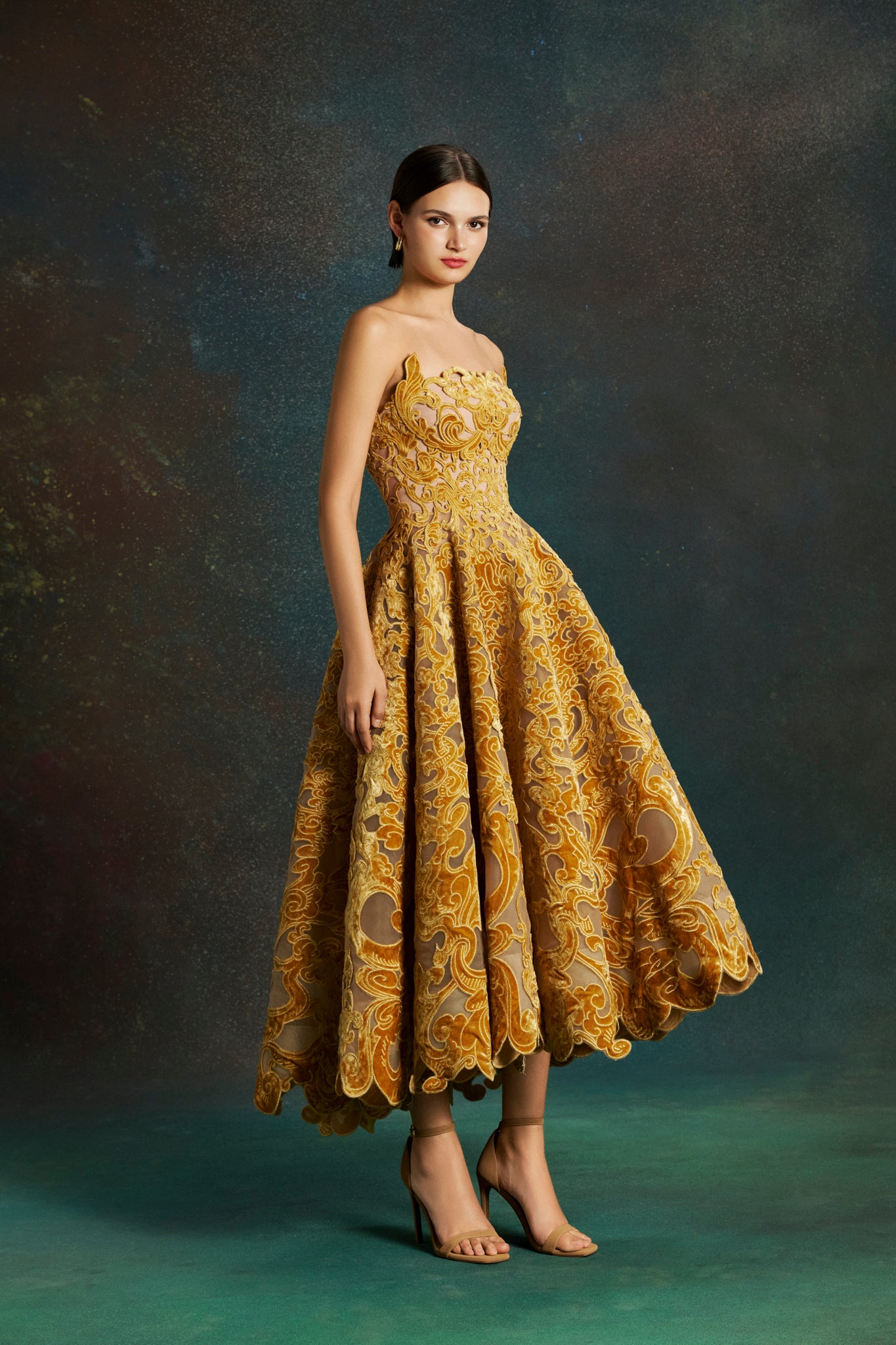 Baroque Midi Dress