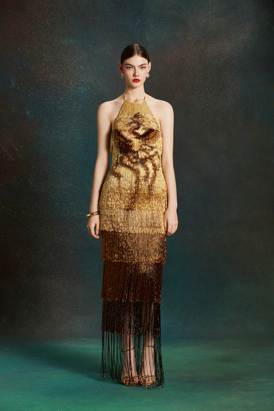 Rhythmic Gold Gown