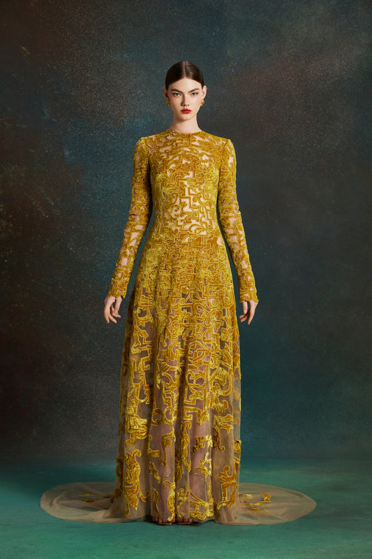 Labyrinth Velvet Gown
