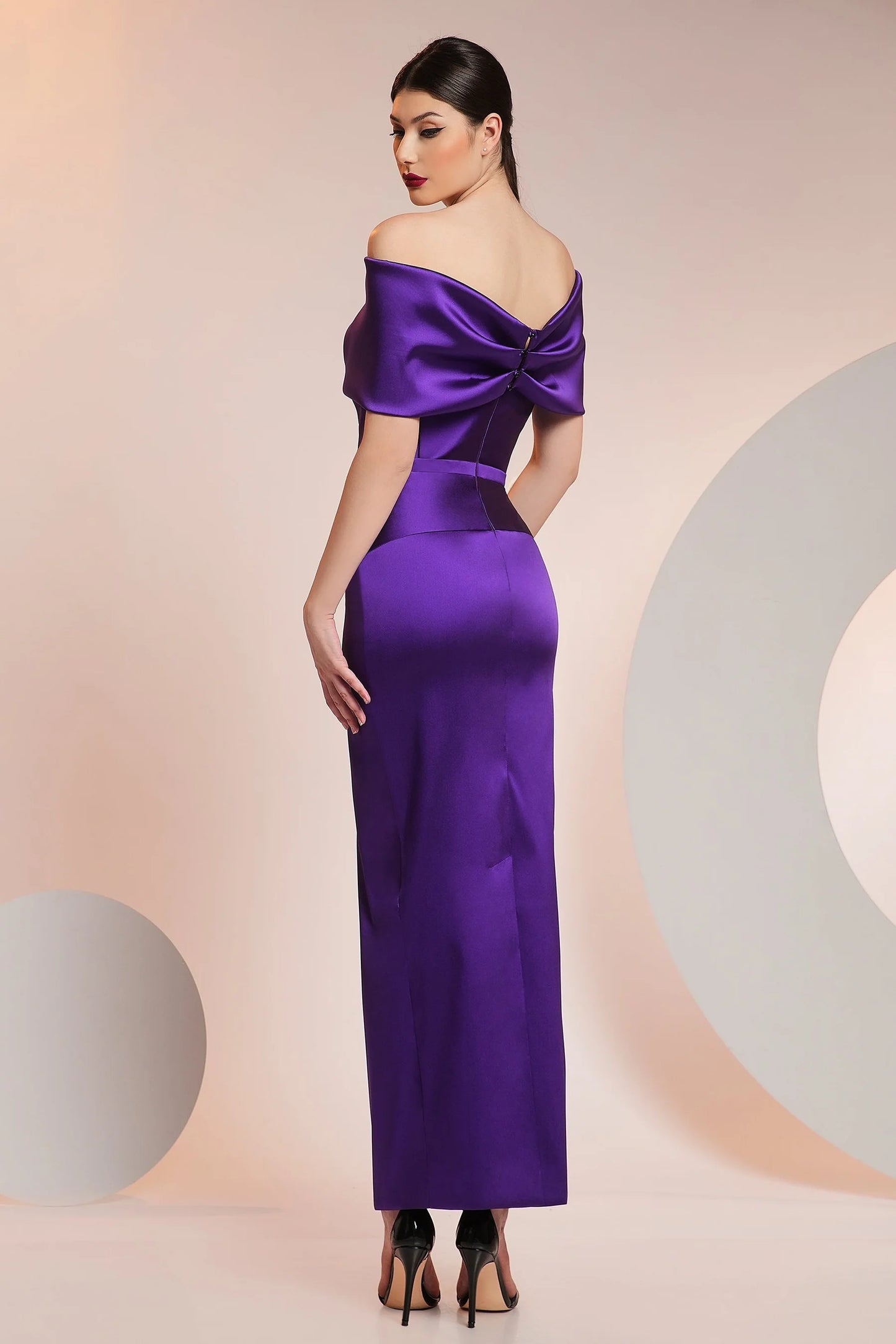 Italian Elastic Taffeta Cocktail Dress