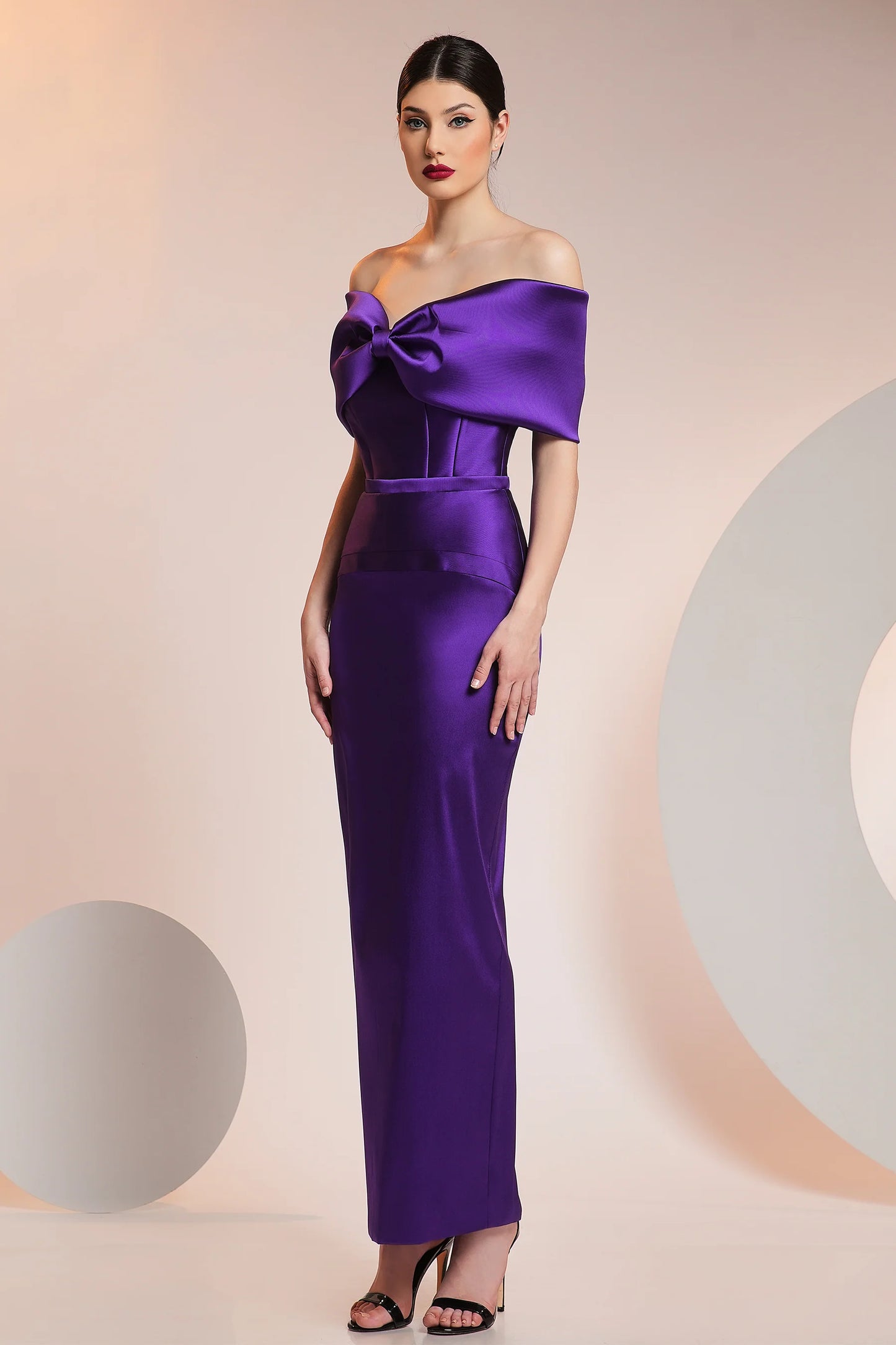 Italian Elastic Taffeta Cocktail Dress