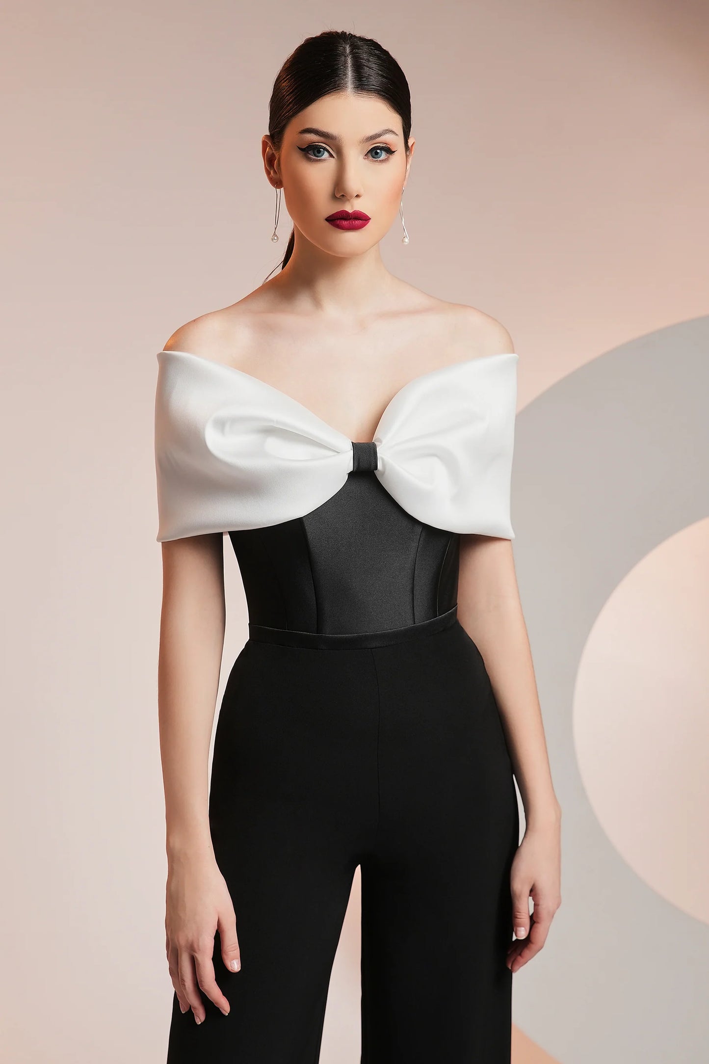 Stretch-Crepe and Italian Elastic Taffeta Jumpsuit