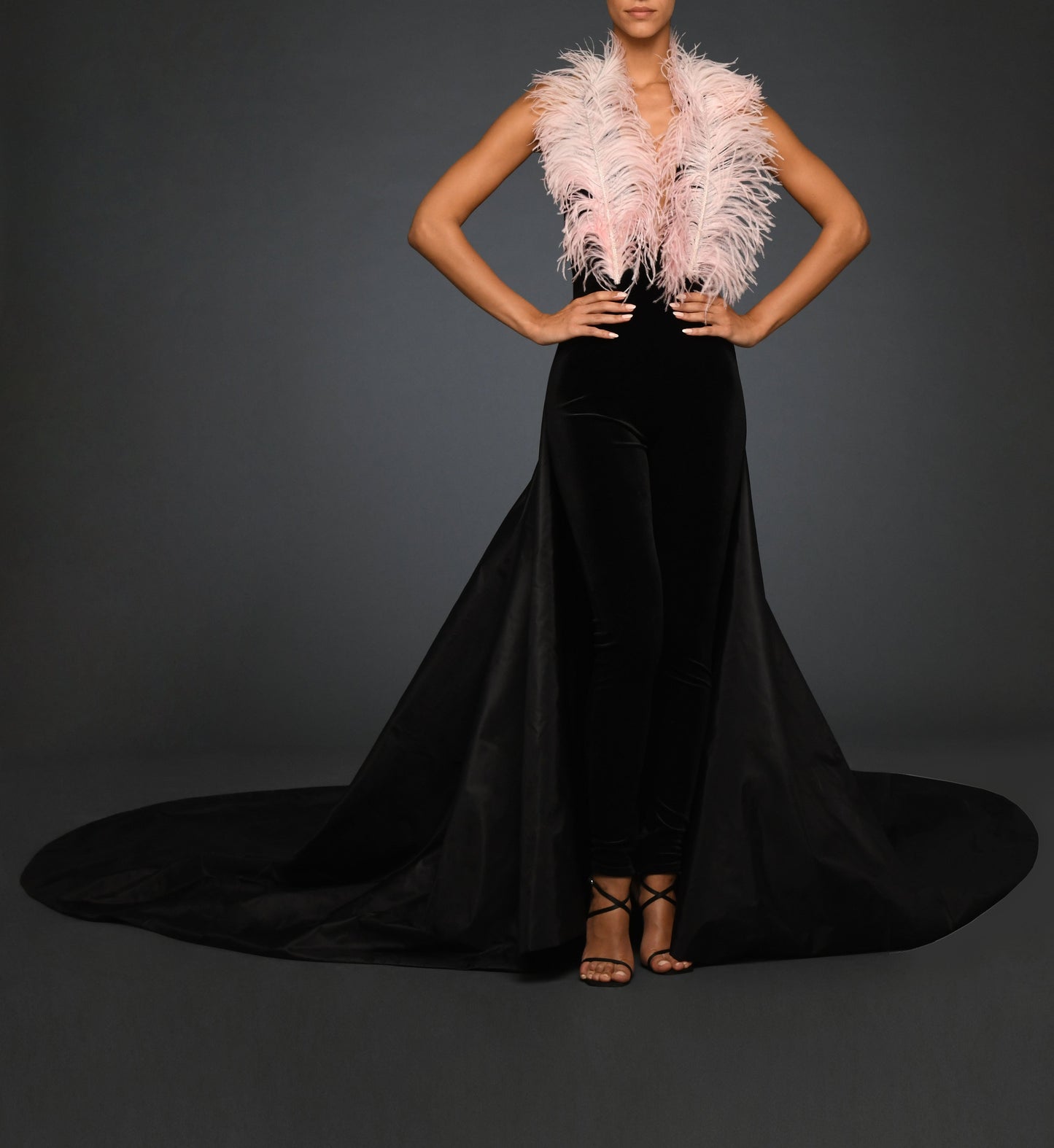 Black Jumpsuit with Train