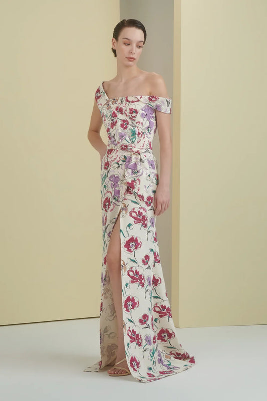 Embroidered Asymmetrical Dress