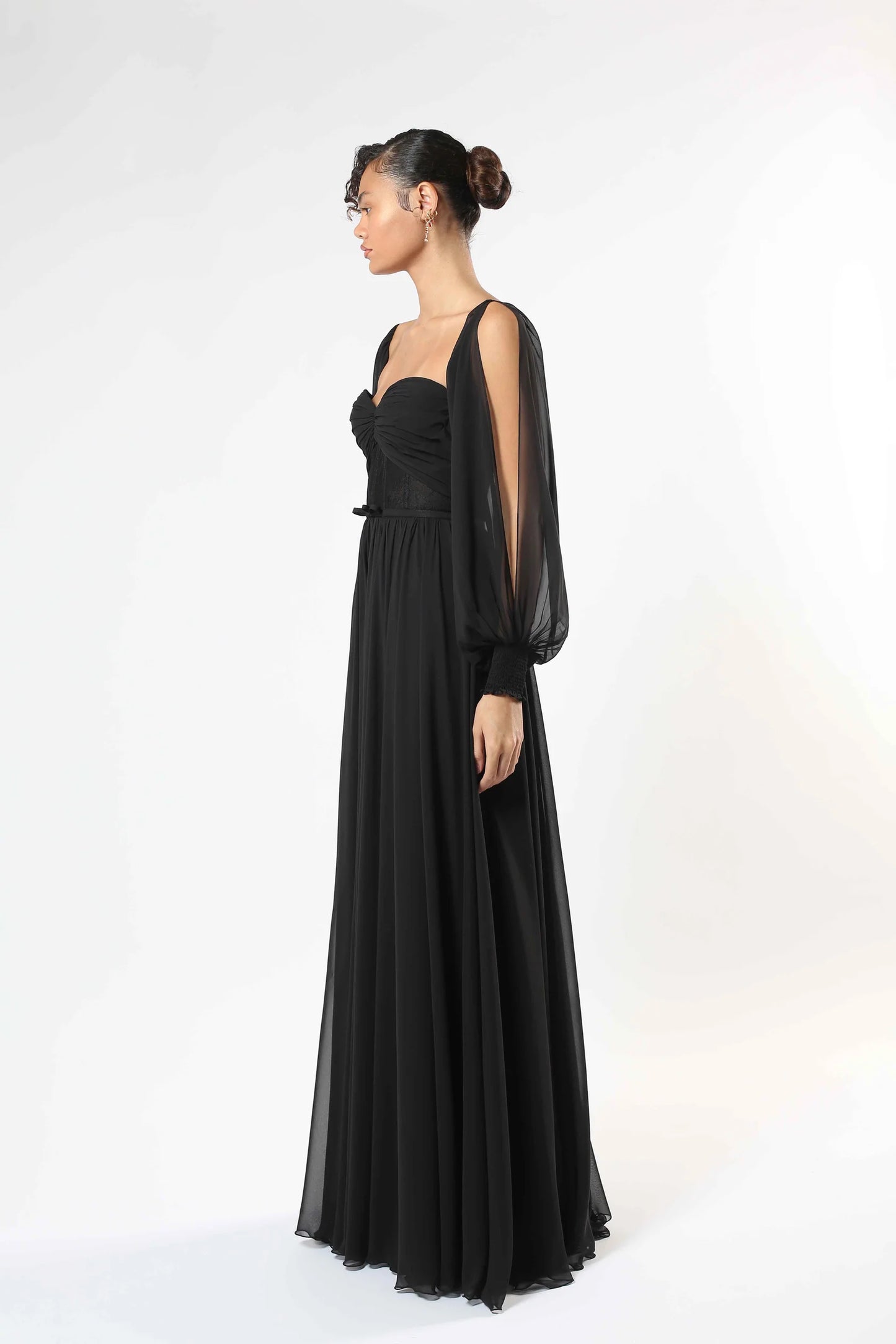 Cold-Shoulder Gown