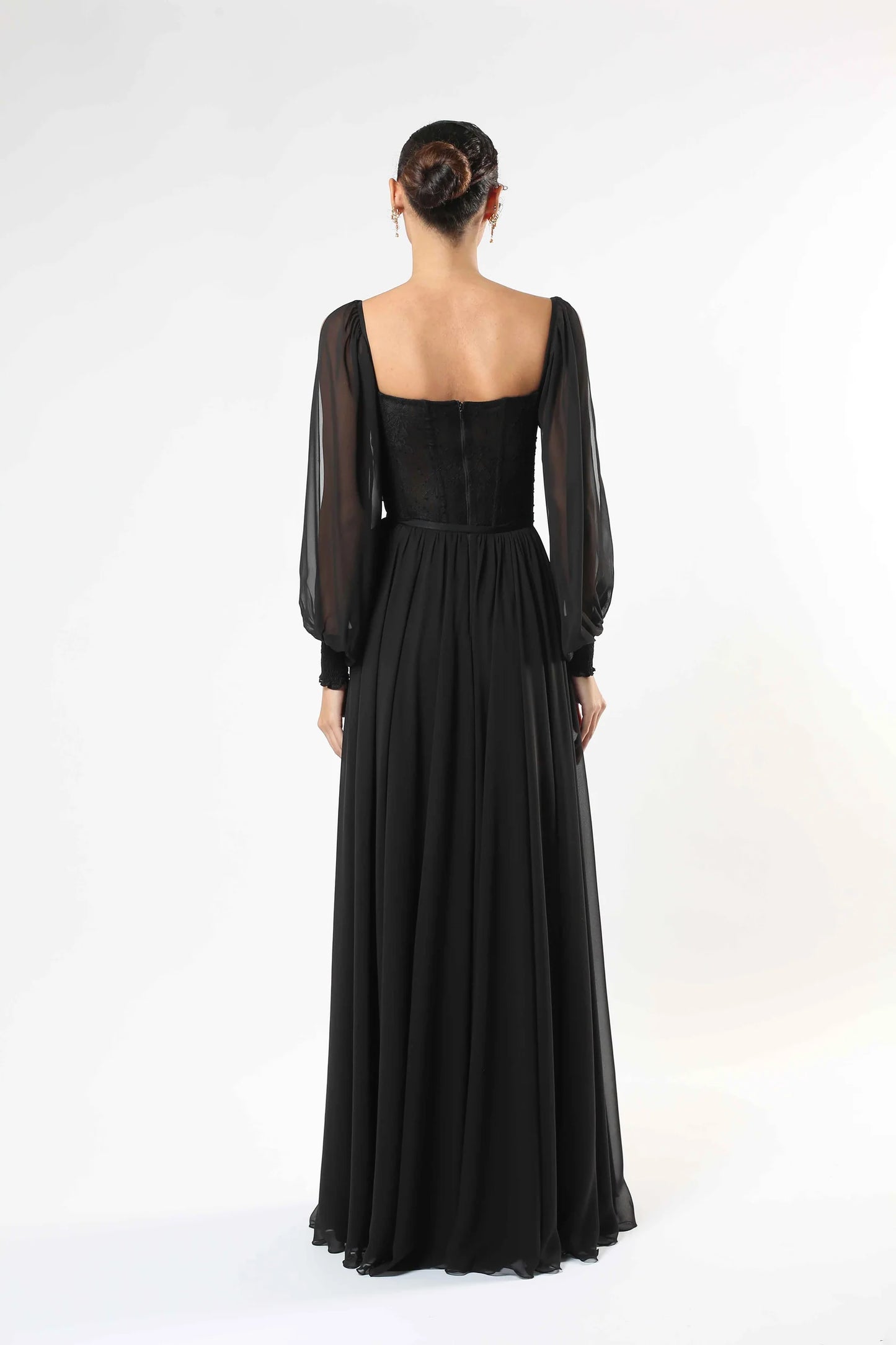 Cold-Shoulder Gown