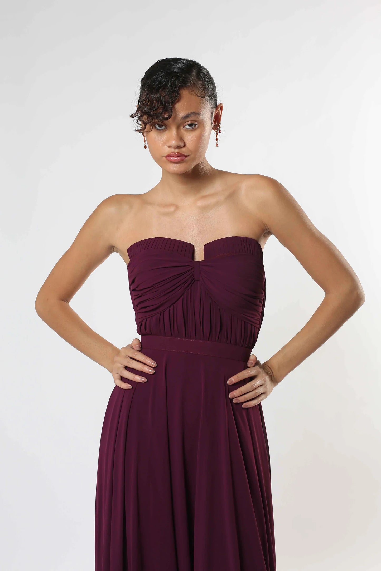 Strapless Chiffon Gown